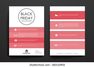 Set of brochure, poster design templates in sale style