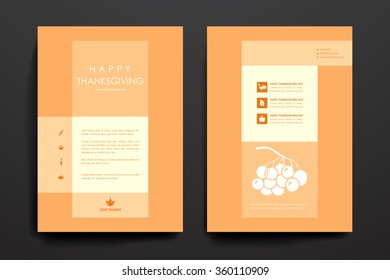 Set of brochure, poster design templates in autumn style