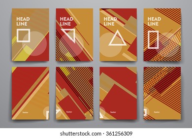 Set of brochure, poster design templates in abstract background style