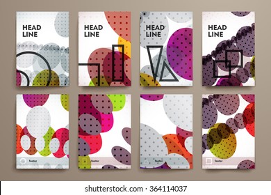 Set of brochure, poster design templates in abstract background style