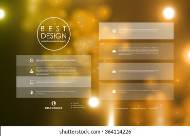 Set of brochure, poster design templates in neon molecule structure style