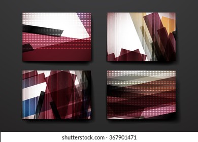 Set of brochure, poster design templates in abstract style