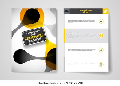 Set of brochure, poster design templates in DNA molecule style