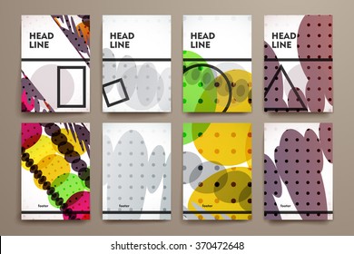 Set of brochure, poster design templates in abstract background style