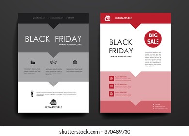 Set of brochure, poster design templates in sale style