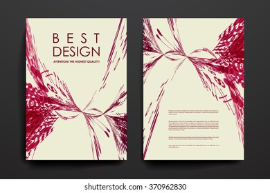 Set of brochure, poster design templates in abstract style