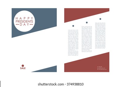 Set of brochure, poster design templates in Presidents Day style