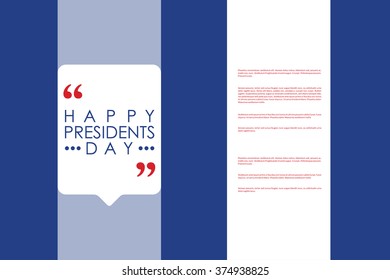 Set of brochure, poster design templates in Presidents Day style