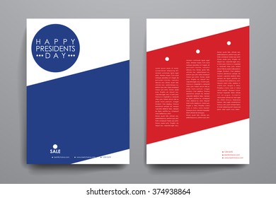 Set of brochure, poster design templates in Presidents Day style