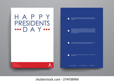 Set of brochure, poster design templates in Presidents Day style