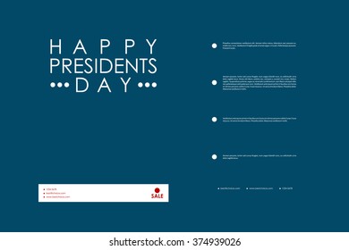 Set of brochure, poster design templates in Presidents Day style