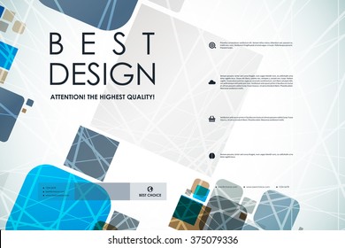 Set of brochure, poster design templates in abstract background style