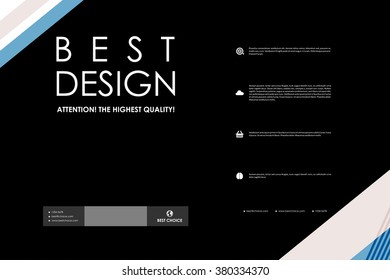 Set of brochure, poster design templates in abstract background style