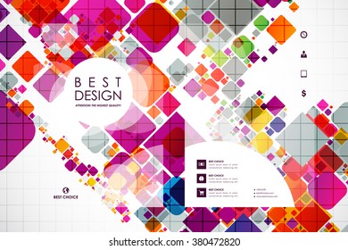 Set of brochure, poster design templates in abstract style