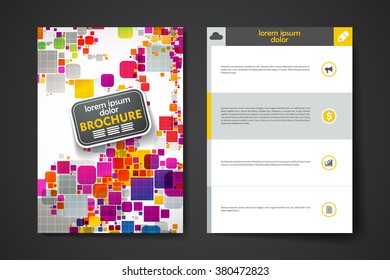 Set of brochure, poster design templates in abstract style