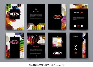 Set of brochure, poster design templates in abstract background style