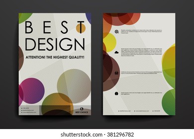 Conjunto de brochura, modelos de design de pôster em estilo de fundo abstrato