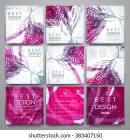 Set of brochure, poster design templates in abstract background style
