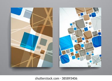 Set of brochure, poster design templates in abstract background style
