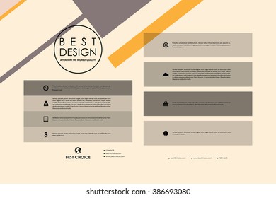 Set of brochure, poster design templates in abstract background style