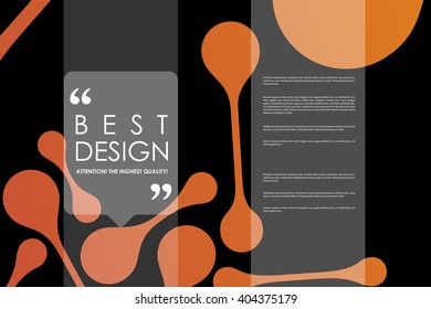 Set of brochure, poster design templates in DNA molecule style