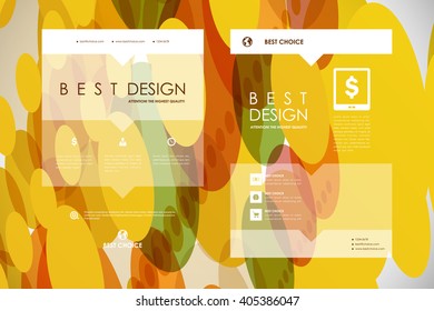 Set of brochure, poster design templates in abstract background style