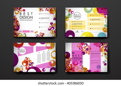 Set of brochure, poster design templates in abstract background style