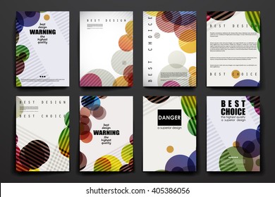 Set of brochure, poster design templates in abstract background style