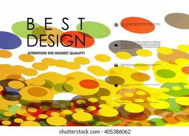 Set of brochure, poster design templates in abstract background style