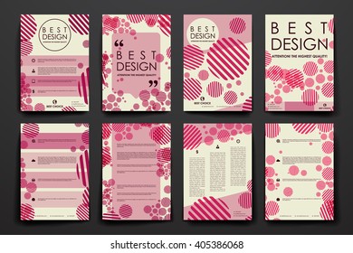 Set of brochure, poster design templates in abstract background style