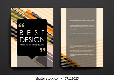 Set of brochure, poster design templates in abstract background style