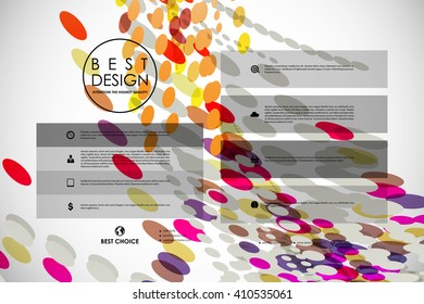 Set of brochure, poster design templates in abstract background style