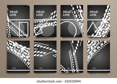 Set of brochure, poster design templates in abstract background style