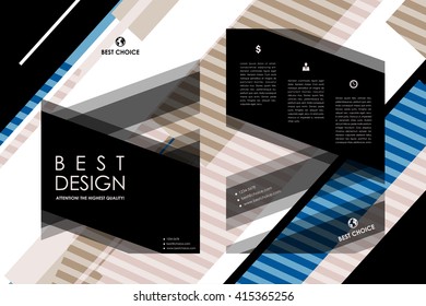 Set of brochure, poster design templates in abstract background style