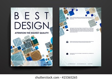 Set of brochure, poster design templates in abstract background style