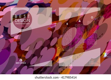 Set of brochure, poster design templates in abstract background style