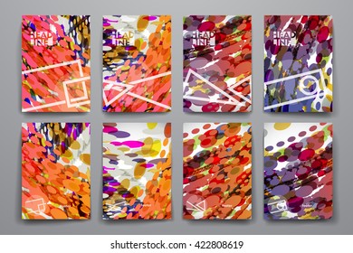 Set of brochure, poster design templates in abstract background style