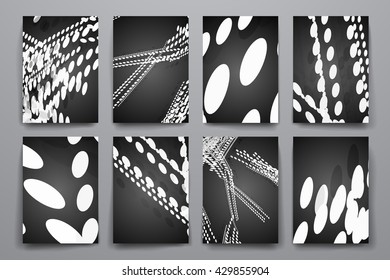 Set of brochure, poster design templates in abstract background style
