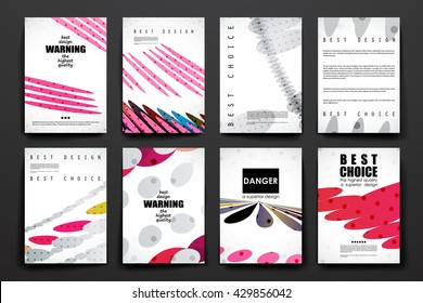 Set of brochure, poster design templates in abstract background style