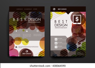 Set of brochure, poster design templates in abstract background style
