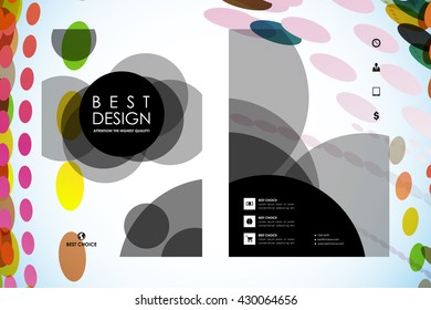 Set of brochure, poster design templates in abstract background style