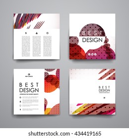 Set of brochure, poster design templates in abstract background style