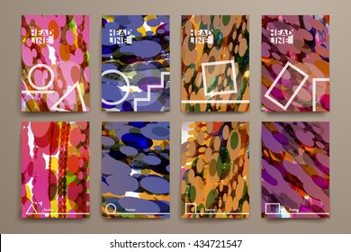 Set of brochure, poster design templates in abstract background style
