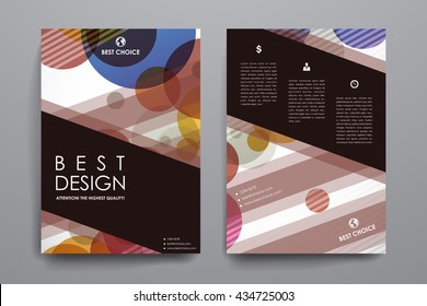 Set of brochure, poster design templates in abstract background style