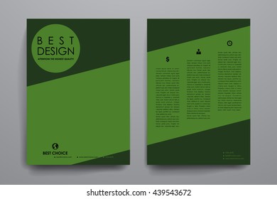 Set of brochure, poster design templates in business style
