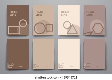 Set of brochure, poster design templates in business style
