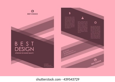 Set of brochure, poster design templates in business style