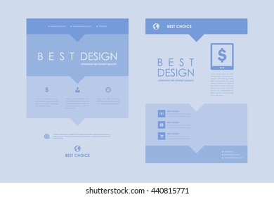Set of brochure, poster design templates in business style