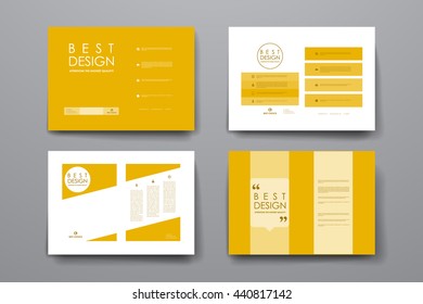 Set of brochure, poster design templates in business style