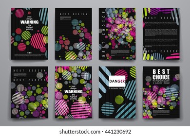 Set of brochure, poster design templates in abstract background style